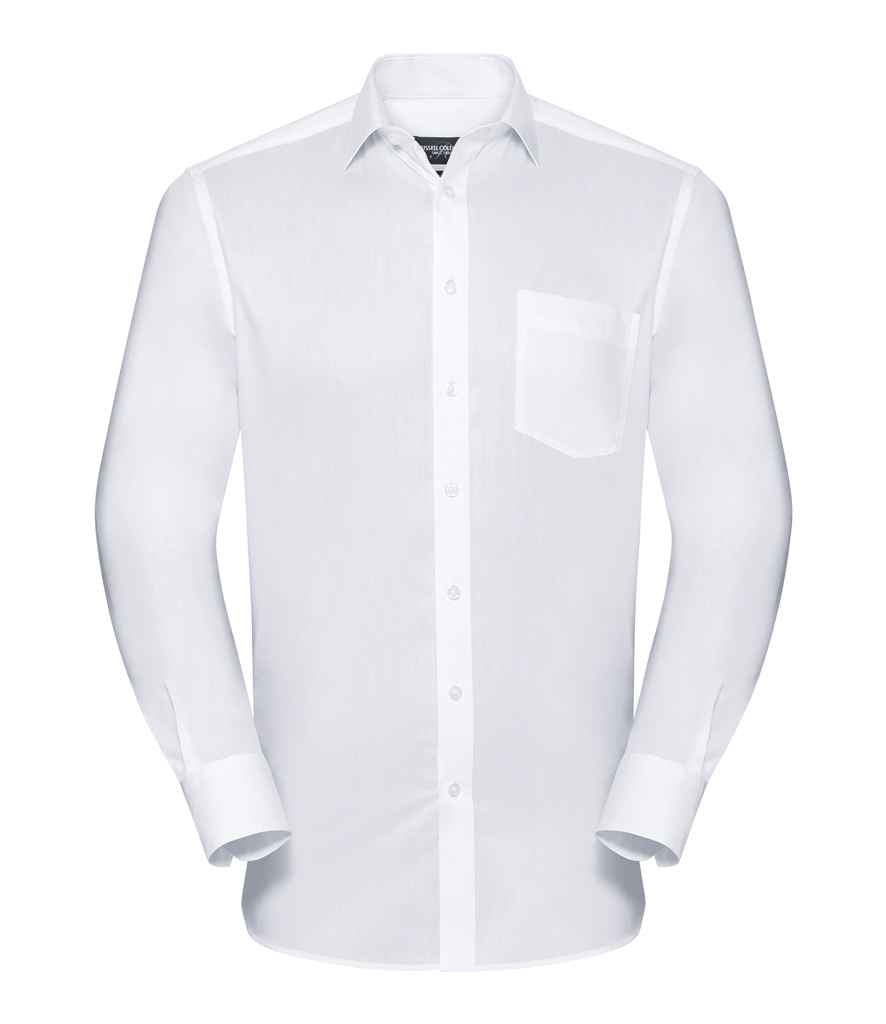Russell Collection Long Sleeve Tailored Coolmax® Shirt in by Russell — Custom branded clothing by Print Press, featuring premium embroidery produced in our specialist print lab in the UK.