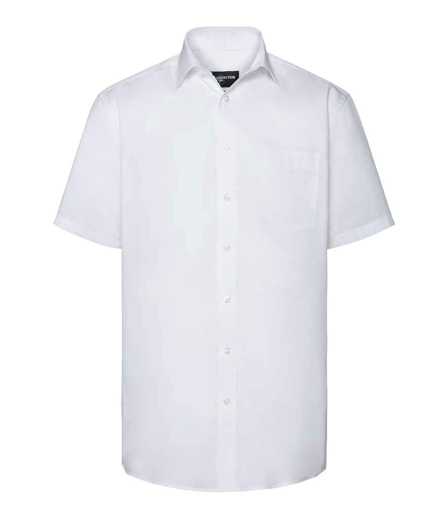 Russell Collection Short Sleeve Tailored Coolmax® Shirt in by Russell — Custom branded clothing by Print Press, featuring premium embroidery produced in our specialist print lab in the UK.