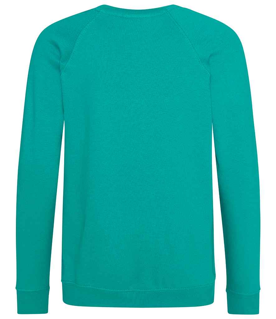 AWDis Academy Kids Raglan Sweatshirt in by AWDis Academy — Custom branded clothing by Print Press, featuring premium embroidery produced in our specialist print lab in the UK.