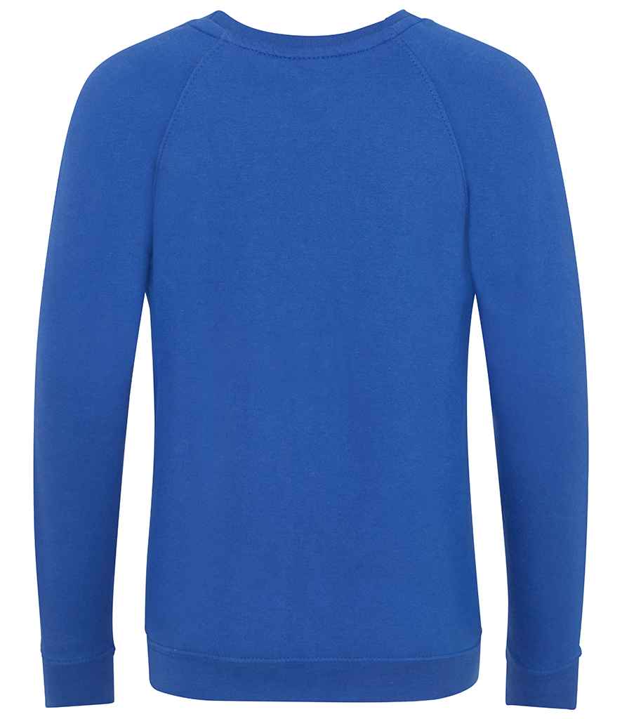 AWDis Academy Kids Raglan Sweatshirt in by AWDis Academy — Custom branded clothing by Print Press, featuring premium embroidery produced in our specialist print lab in the UK.