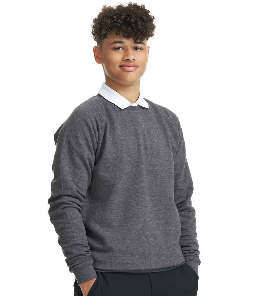 AWDis Academy Raglan Sweatshirt in Charcoal by AWDis Academy — Custom branded clothing by Print Press, featuring premium embroidery produced in our specialist print lab in the UK.