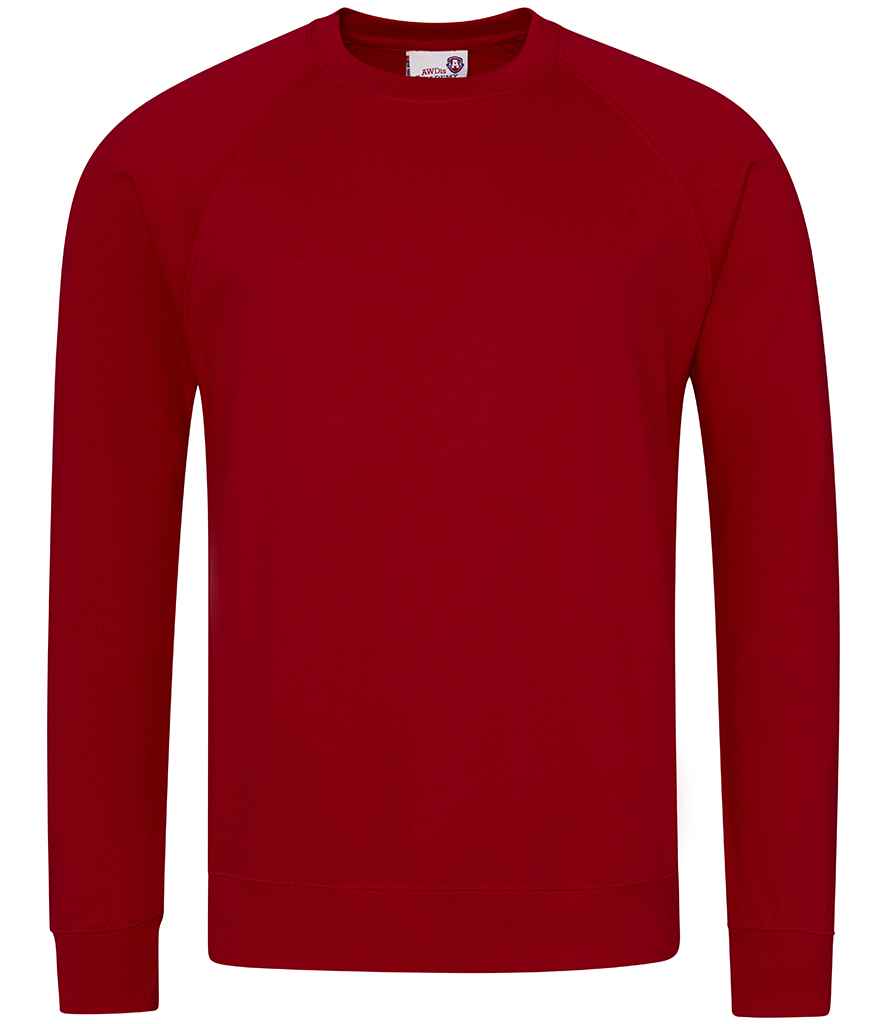 AWDis Academy Raglan Sweatshirt in Claret by AWDis Academy — Custom branded clothing by Print Press, featuring premium embroidery produced in our specialist print lab in the UK.