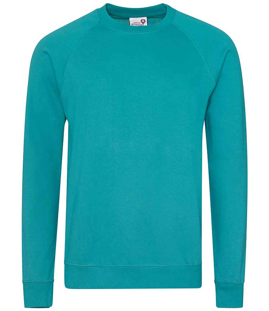AWDis Academy Raglan Sweatshirt in by AWDis Academy — Custom branded clothing by Print Press, featuring premium embroidery produced in our specialist print lab in the UK.