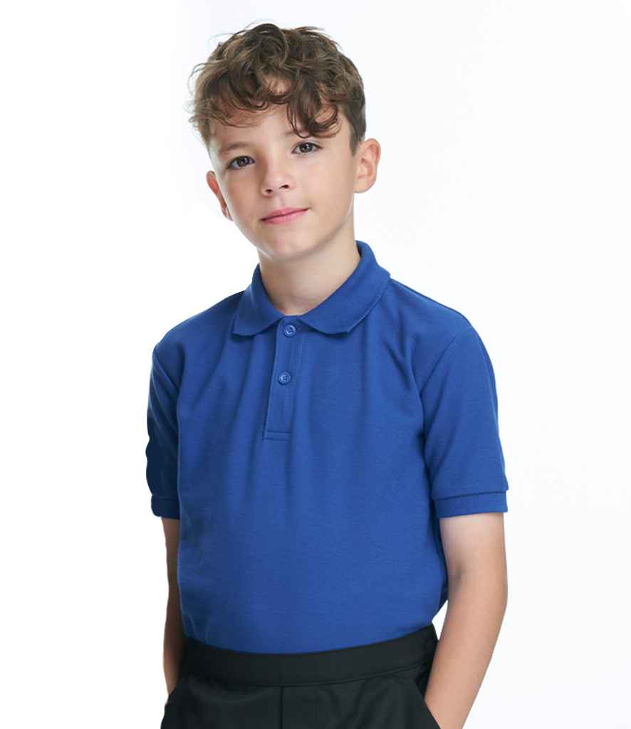 AWDis Academy Kids Piqué Polo Shirt in by AWDis Academy — Custom branded clothing by Print Press, featuring premium embroidery produced in our specialist print lab in the UK.