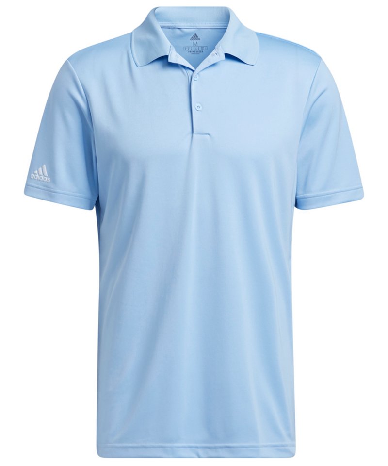 Adidas Performance Polo in Clear Sky by Adidas — Custom branded clothing by Print Press, featuring premium embroidery produced in our specialist print lab in the UK.