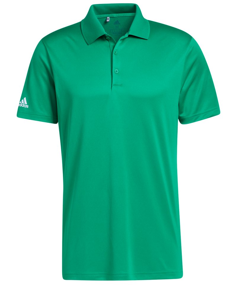 Adidas Performance Polo in Green by Adidas — Custom branded clothing by Print Press, featuring premium embroidery produced in our specialist print lab in the UK.