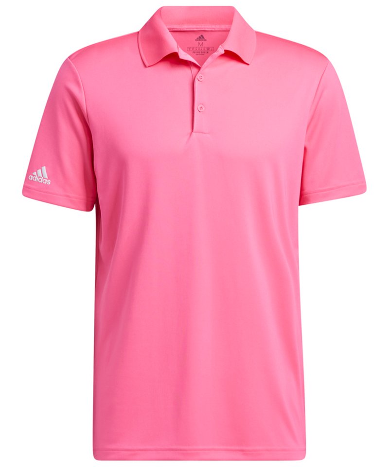 Adidas Performance Polo in Solar Pink by Adidas — Custom branded clothing by Print Press, featuring premium embroidery produced in our specialist print lab in the UK.