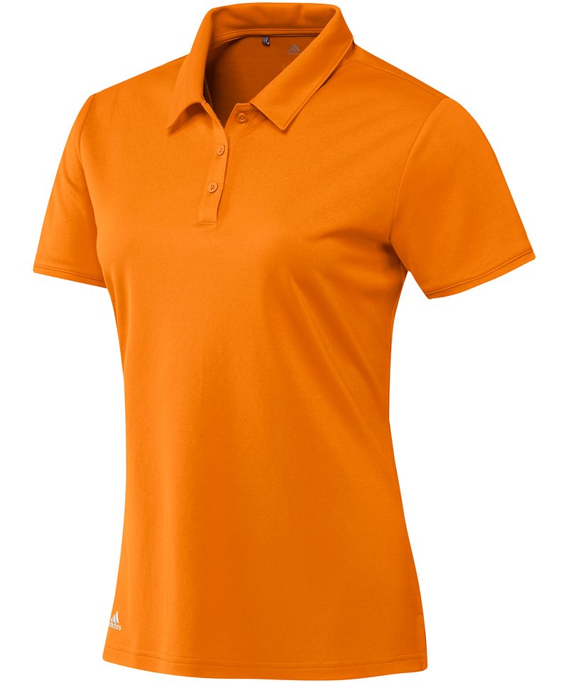 Women's Teamwear Polo in Bright Orange by Adidas — Custom branded clothing by Print Press, featuring premium embroidery produced in our specialist print lab in the UK.