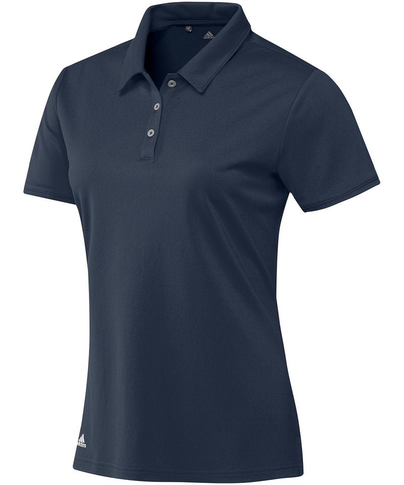 Women's Teamwear Polo in Navy by Adidas — Custom branded clothing by Print Press, featuring premium embroidery produced in our specialist print lab in the UK.