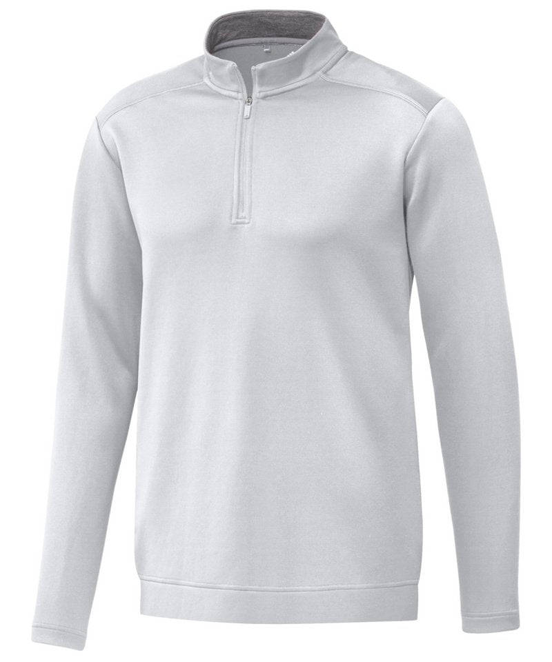 Club 1/4 Zip in White by Adidas — Custom branded clothing by Print Press, featuring premium embroidery produced in our specialist print lab in the UK.
