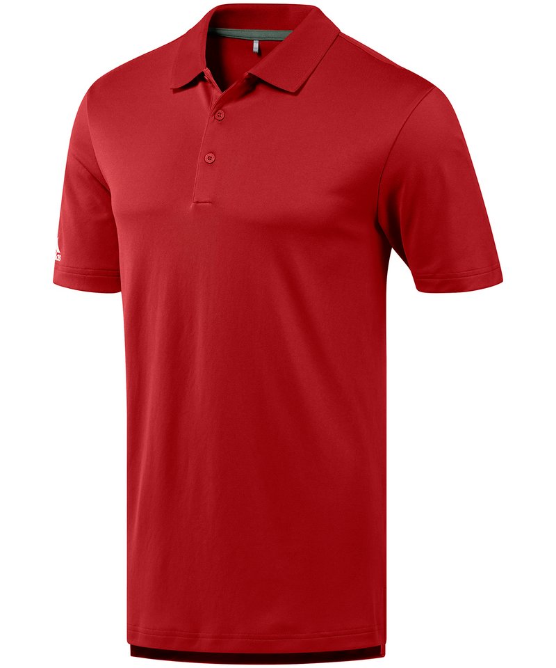 Performance Polo Shirt in Collegiate Red by Adidas — Custom branded clothing by Print Press, featuring premium embroidery produced in our specialist print lab in the UK.