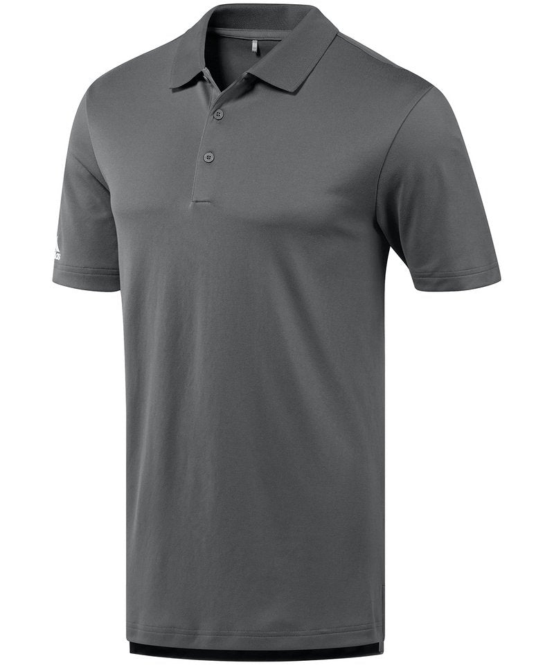 Performance Polo Shirt in Grey Three by Adidas — Custom branded clothing by Print Press, featuring premium embroidery produced in our specialist print lab in the UK.