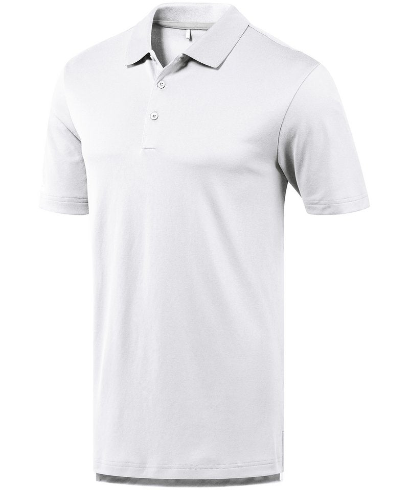 Performance Polo Shirt in White by Adidas — Custom branded clothing by Print Press, featuring premium embroidery produced in our specialist print lab in the UK.