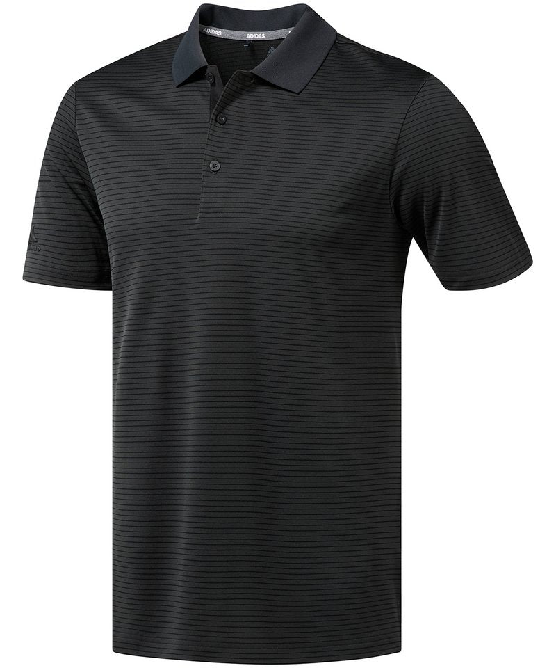 2-Colour Stripe Polo in S Black Carbon by Adidas — Custom branded clothing by Print Press, featuring premium embroidery produced in our specialist print lab in the UK.