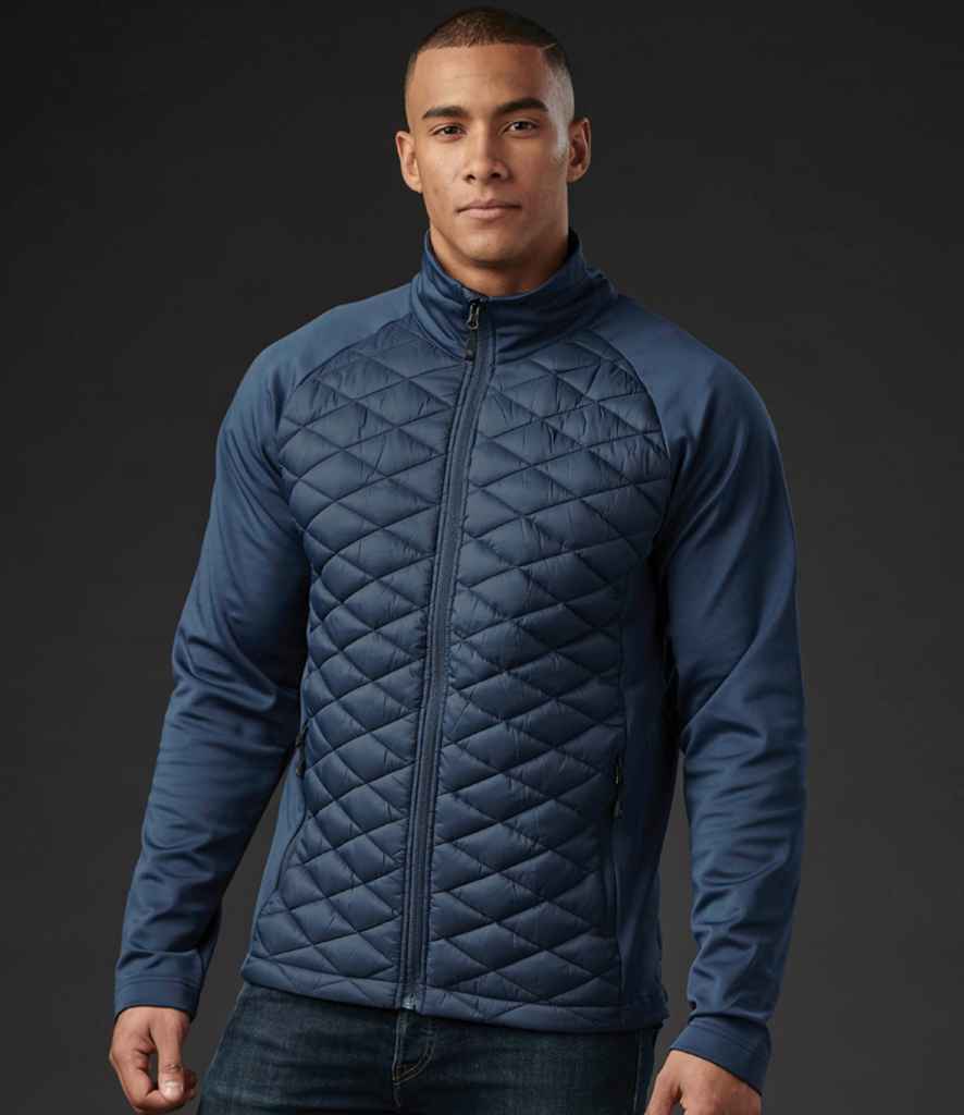 Stormtech Boulder Thermal Shell Jacket in Indigo by Stormtech — Custom branded clothing by Print Press, featuring premium embroidery produced in our specialist print lab in the UK.