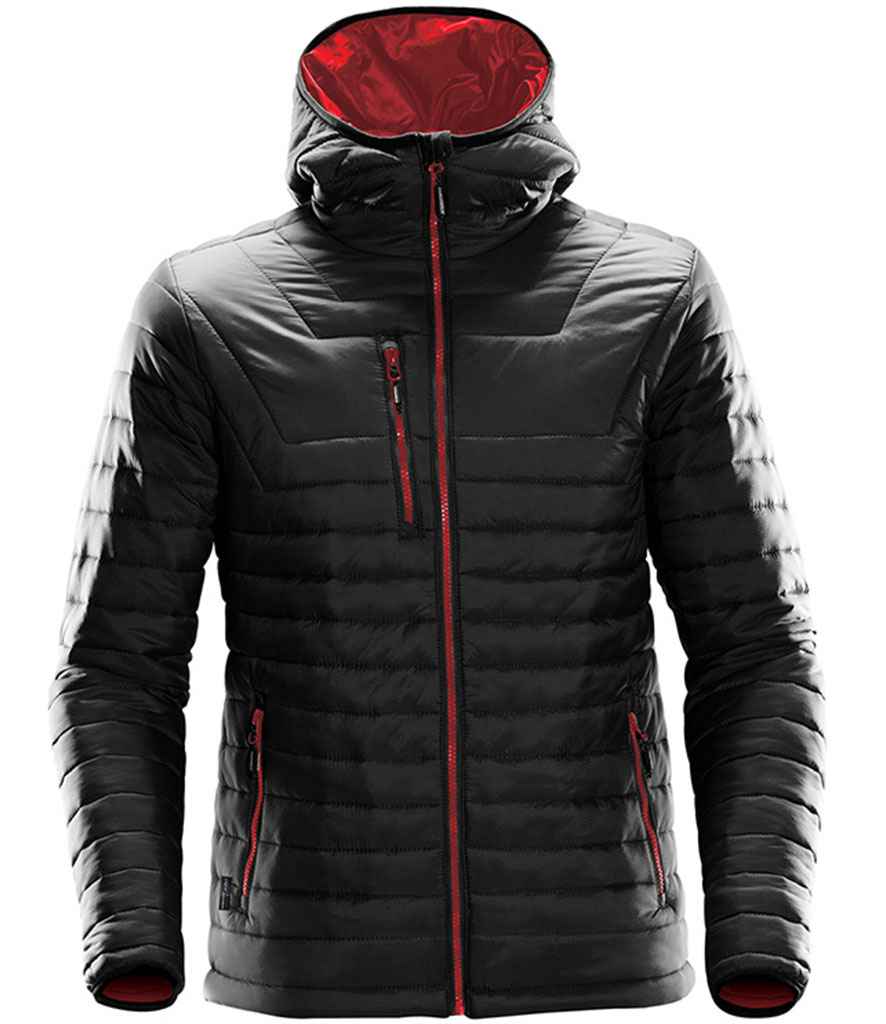 Stormtech Gravity Thermal Jacket in Black True Red by Stormtech — Custom branded clothing by Print Press, featuring premium embroidery produced in our specialist print lab in the UK.