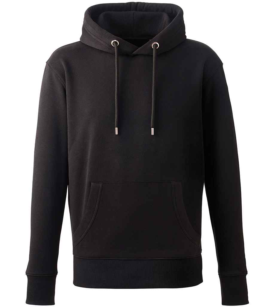 Anthem Organic Hoodie in Black by Anthem — Custom branded clothing by Print Press, featuring premium embroidery produced in our specialist print lab in the UK.