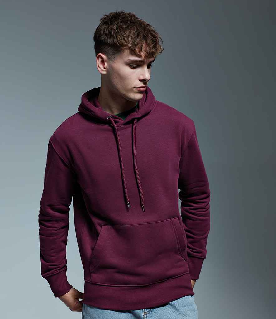 Anthem Organic Hoodie in Burgundy by Anthem — Custom branded clothing by Print Press, featuring premium embroidery produced in our specialist print lab in the UK.