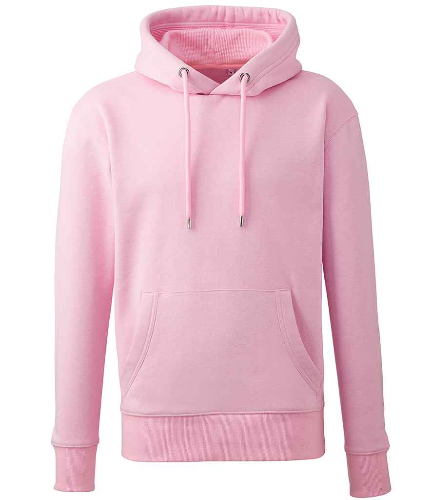 Anthem Organic Hoodie in Pink by Anthem — Custom branded clothing by Print Press, featuring premium embroidery produced in our specialist print lab in the UK.