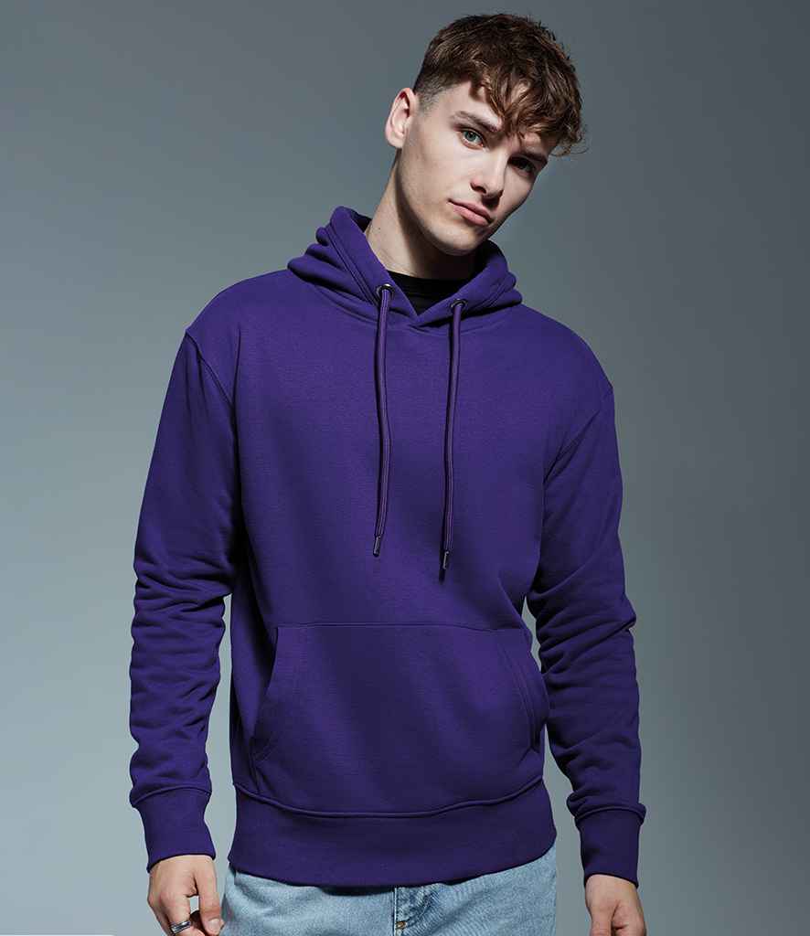 Anthem Organic Hoodie in Purple by Anthem — Custom branded clothing by Print Press, featuring premium embroidery produced in our specialist print lab in the UK.