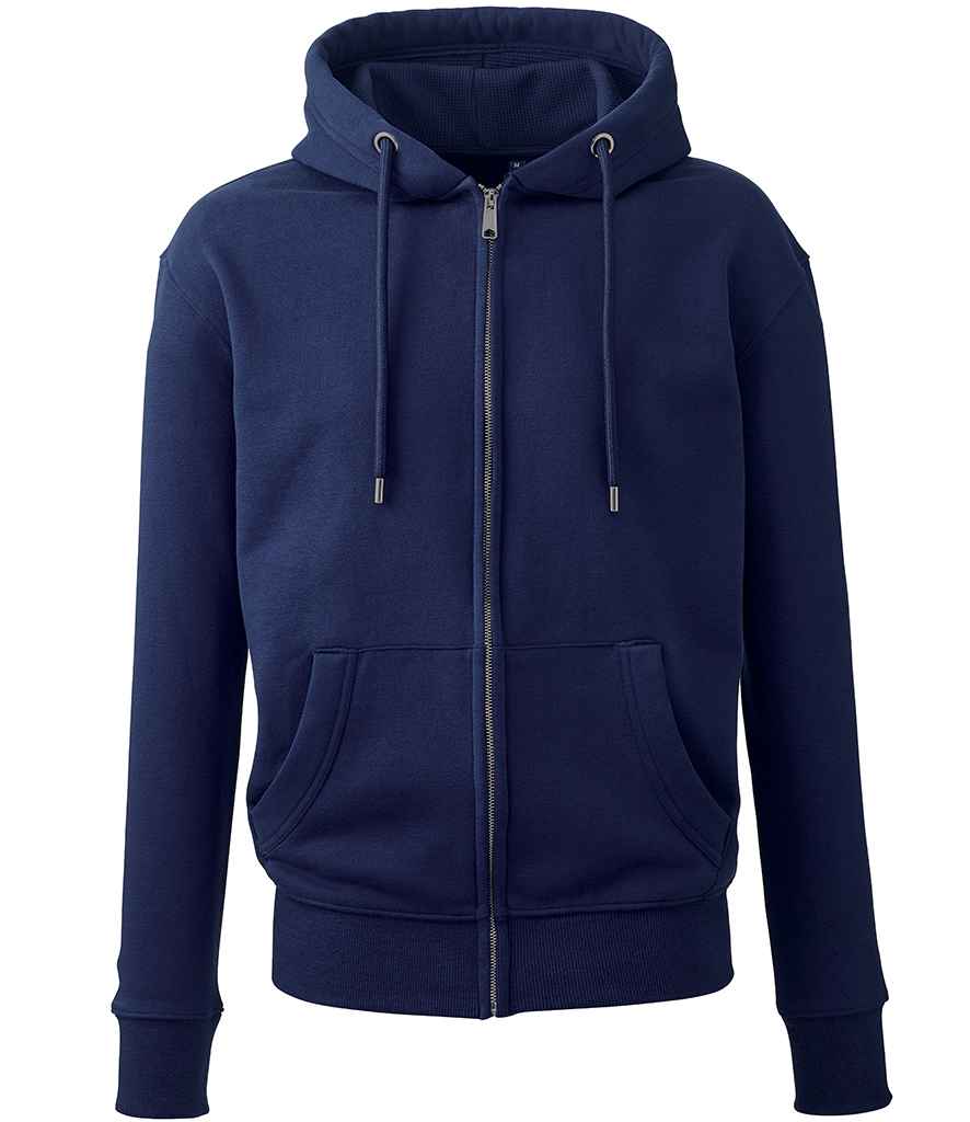 Anthem Organic Full Zip Hoodie in by Anthem — Custom branded clothing by Print Press, featuring premium embroidery produced in our specialist print lab in the UK.