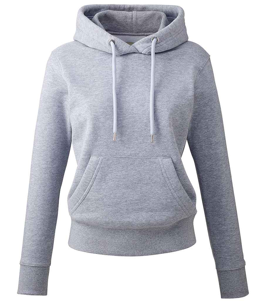 Anthem Ladies Organic Hoodie in Grey Marl by Anthem — Custom branded clothing by Print Press, featuring premium embroidery produced in our specialist print lab in the UK.