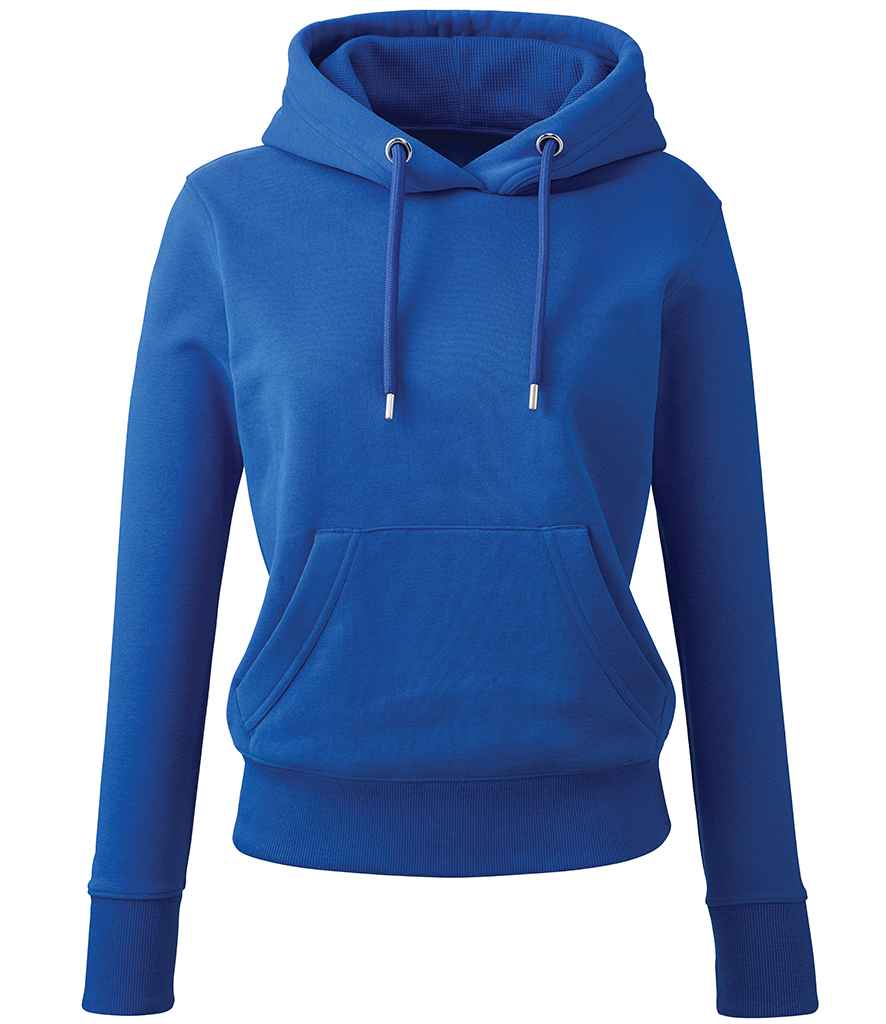 Anthem Ladies Organic Hoodie in Royal Blue by Anthem — Custom branded clothing by Print Press, featuring premium embroidery produced in our specialist print lab in the UK.