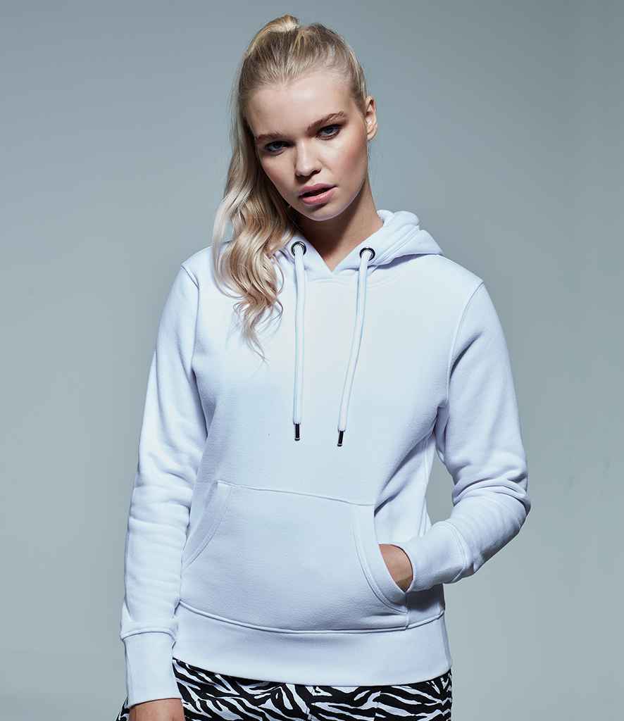 Anthem Ladies Organic Hoodie in White by Anthem — Custom branded clothing by Print Press, featuring premium embroidery produced in our specialist print lab in the UK.