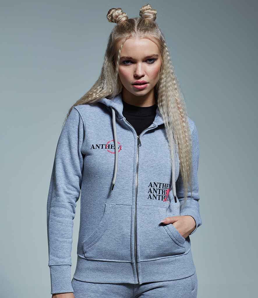Anthem Ladies Organic Full Zip Hoodie in by Anthem — Custom branded clothing by Print Press, featuring premium embroidery produced in our specialist print lab in the UK.