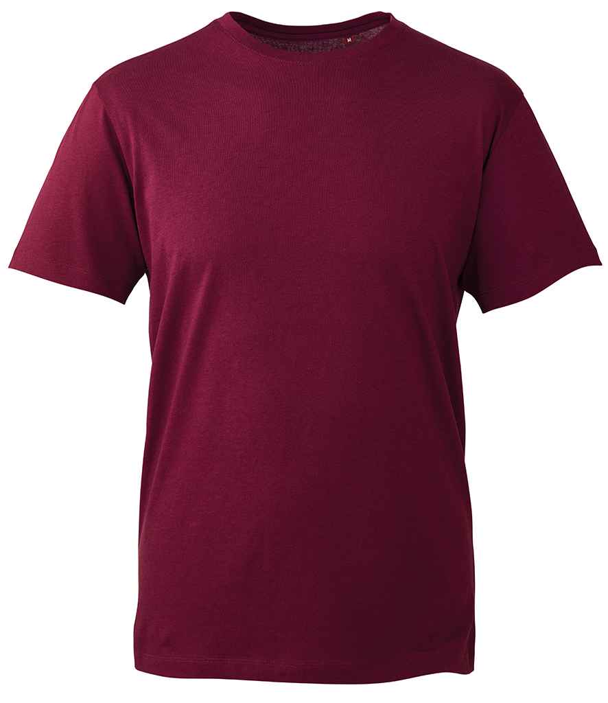 Anthem Organic T-Shirt in Burgundy by Anthem — Custom branded clothing by Print Press, featuring premium embroidery produced in our specialist print lab in the UK.