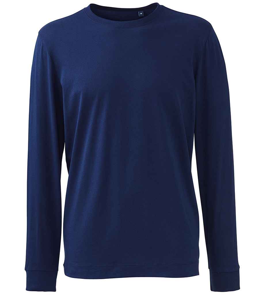 Anthem Organic Long Sleeve T-Shirt in by Anthem — Custom branded clothing by Print Press, featuring premium embroidery produced in our specialist print lab in the UK.