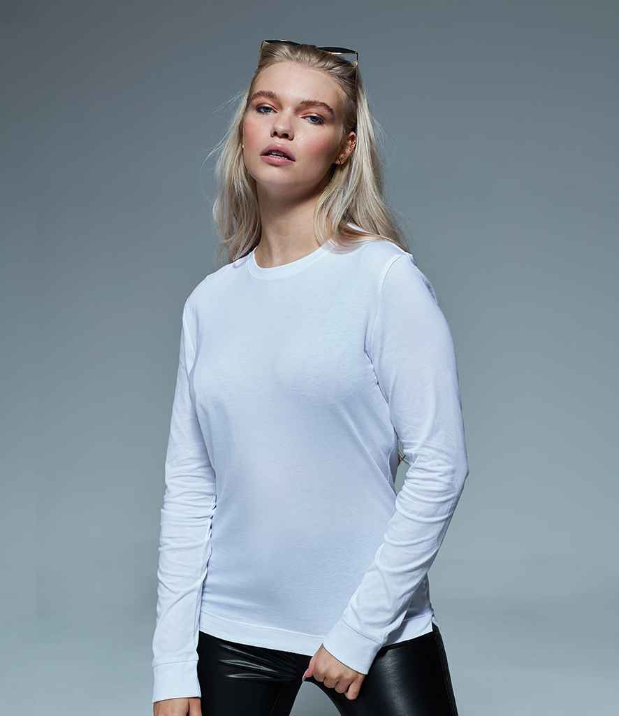 Anthem Organic Long Sleeve T-Shirt in White by Anthem — Custom branded clothing by Print Press, featuring premium embroidery produced in our specialist print lab in the UK.