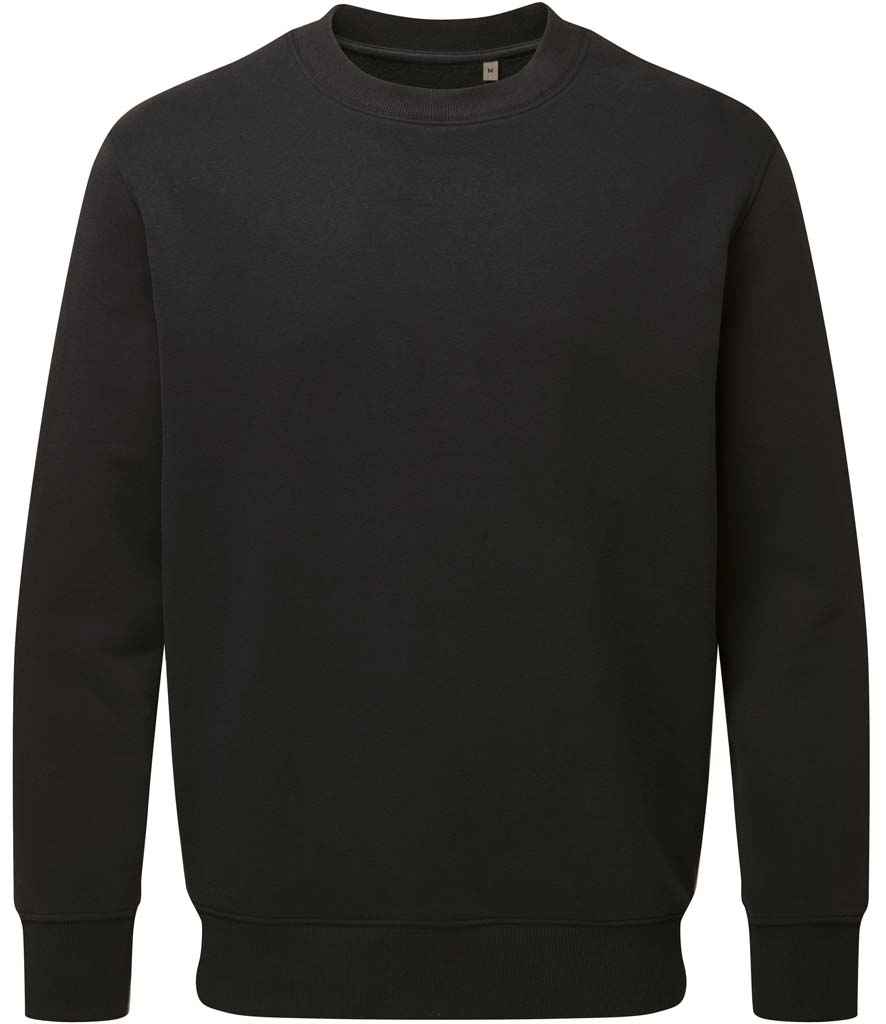 Anthem Organic Sweatshirt in Black by Anthem — Custom branded clothing by Print Press, featuring premium embroidery produced in our specialist print lab in the UK.