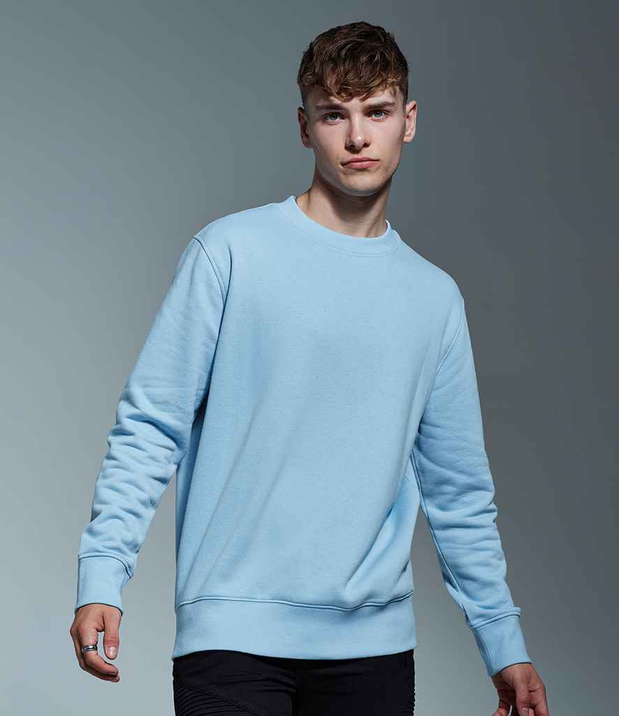 Anthem Organic Sweatshirt in Light Blue by Anthem — Custom branded clothing by Print Press, featuring premium embroidery produced in our specialist print lab in the UK.