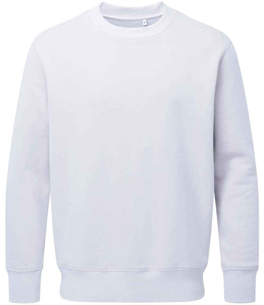 Anthem Organic Sweatshirt in White by Anthem — Custom branded clothing by Print Press, featuring premium embroidery produced in our specialist print lab in the UK.