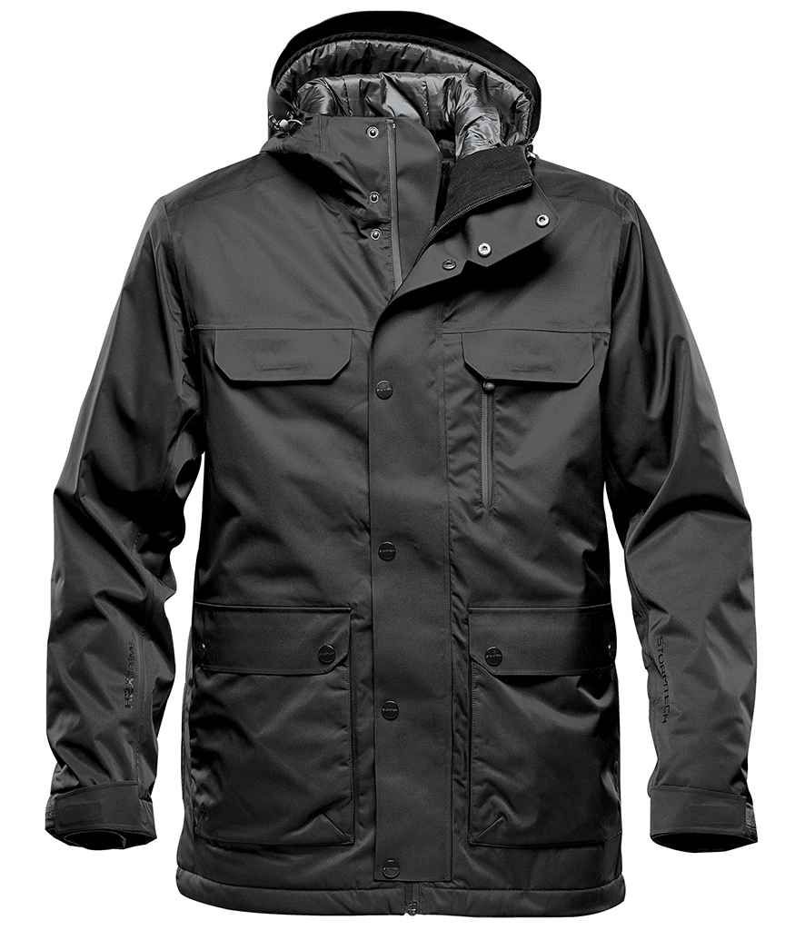 Stormtech Zurich Thermal Parka Jacket in Charcoal by Stormtech — Custom branded clothing by Print Press, featuring premium embroidery produced in our specialist print lab in the UK.
