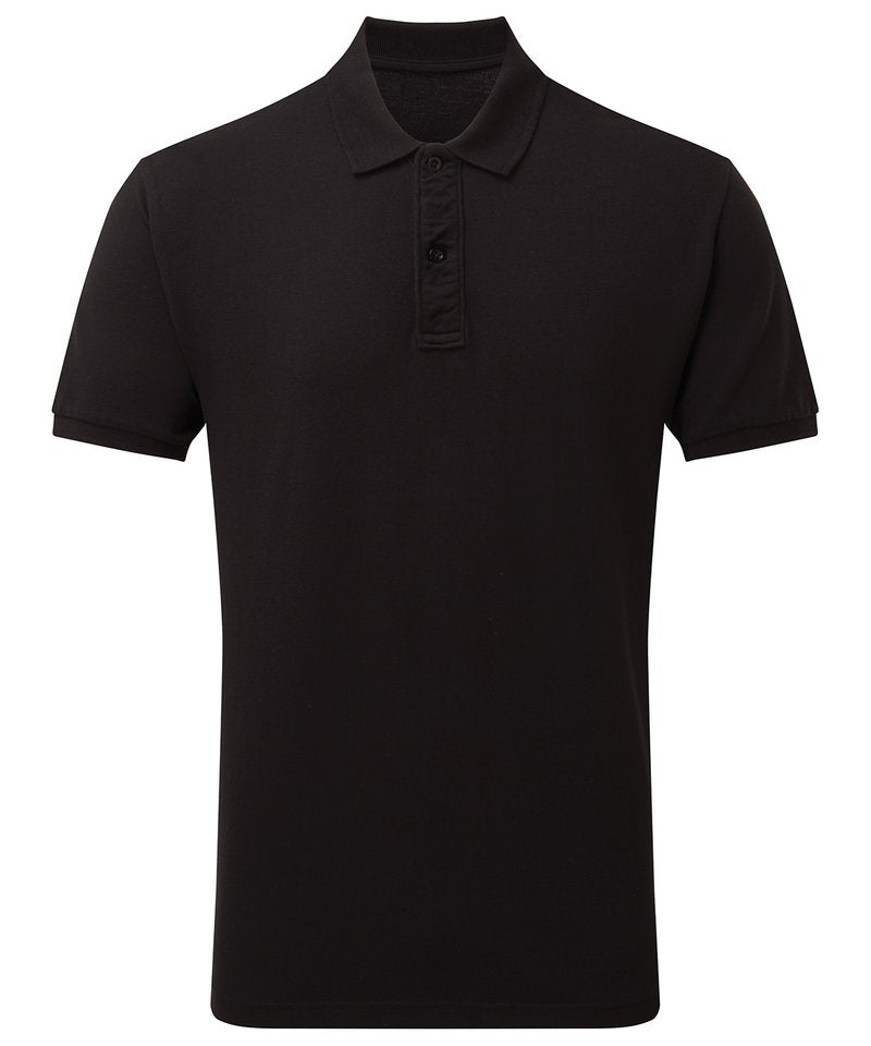 Men's "Infinity Stretch" Polo in Black by Asquith & Fox — Custom branded clothing by Print Press, featuring premium embroidery produced in our specialist print lab in the UK.