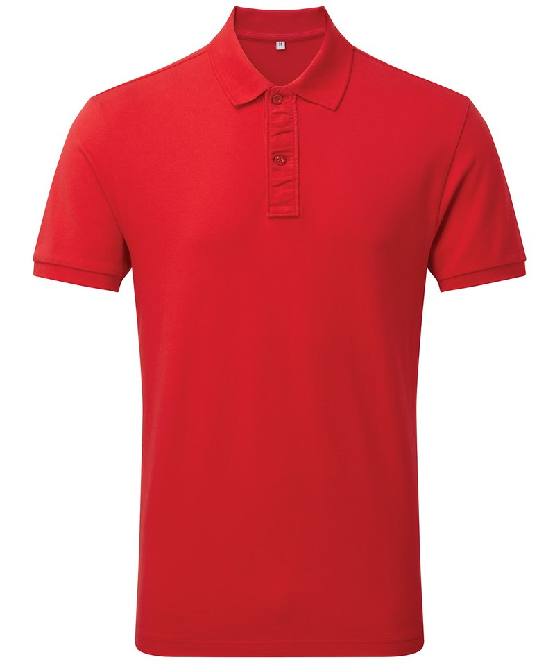 Men's "Infinity Stretch" Polo in Cherry Red by Asquith & Fox — Custom branded clothing by Print Press, featuring premium embroidery produced in our specialist print lab in the UK.