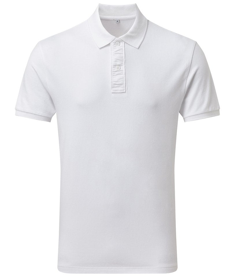 Men's "Infinity Stretch" Polo in White by Asquith & Fox — Custom branded clothing by Print Press, featuring premium embroidery produced in our specialist print lab in the UK.