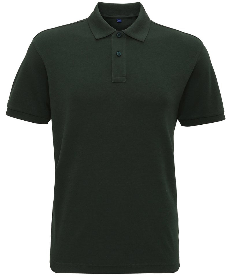 Men's Super Smooth Knit Polo in Bottle by Asquith & Fox — Custom branded clothing by Print Press, featuring premium embroidery produced in our specialist print lab in the UK.