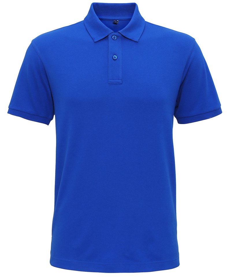 Men's Super Smooth Knit Polo in Bright Royal by Asquith & Fox — Custom branded clothing by Print Press, featuring premium embroidery produced in our specialist print lab in the UK.
