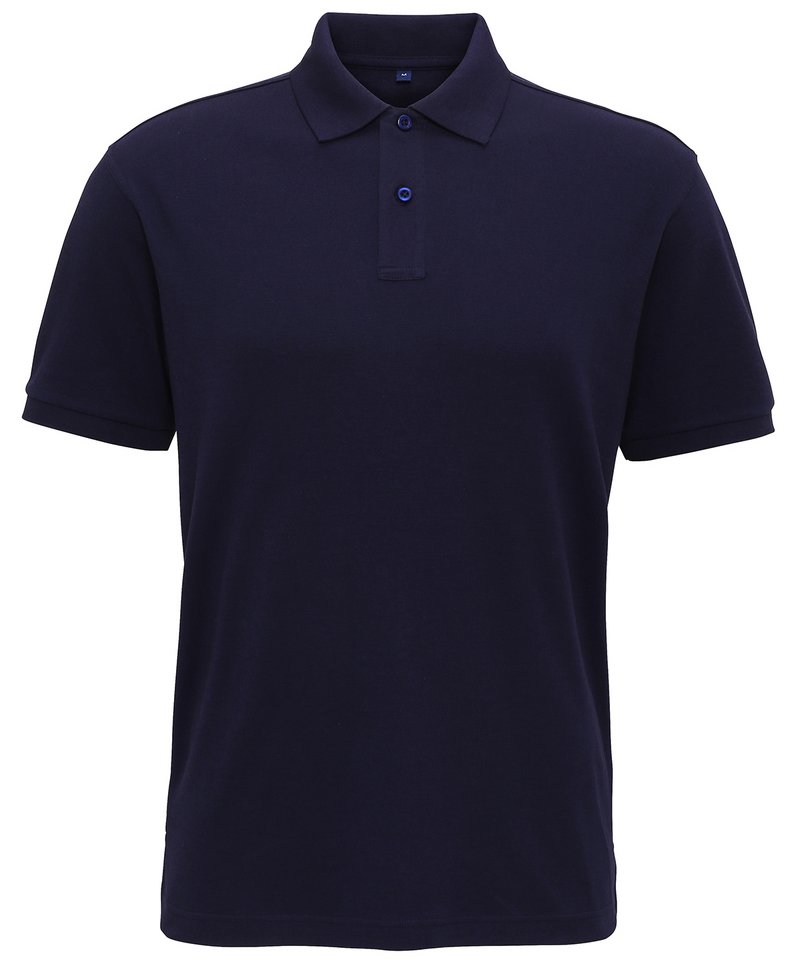 Men's Super Smooth Knit Polo in Navy by Asquith & Fox — Custom branded clothing by Print Press, featuring premium embroidery produced in our specialist print lab in the UK.