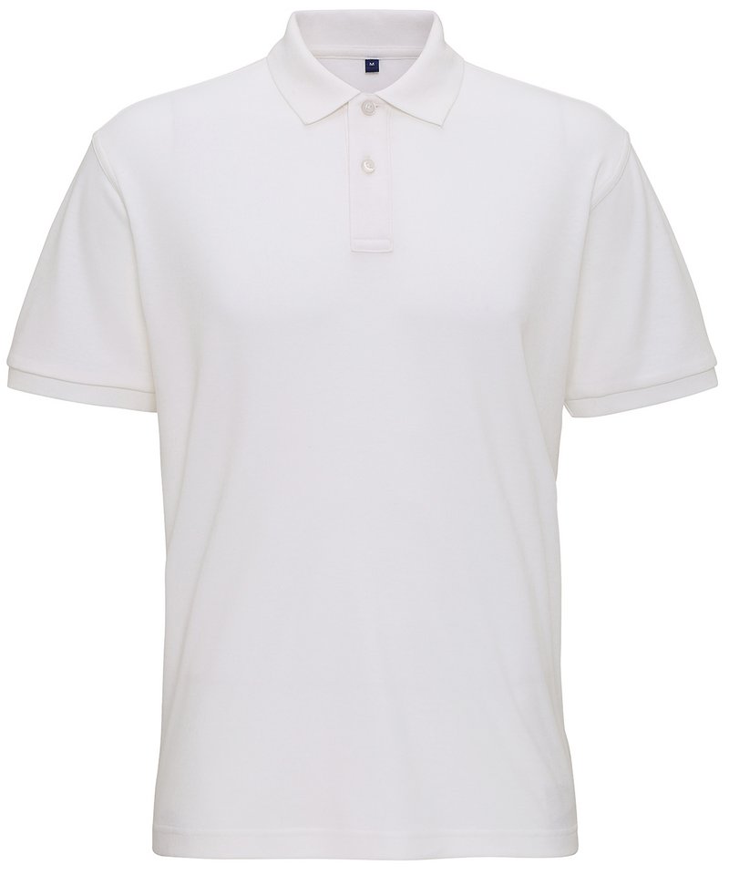 Men's Super Smooth Knit Polo in White by Asquith & Fox — Custom branded clothing by Print Press, featuring premium embroidery produced in our specialist print lab in the UK.