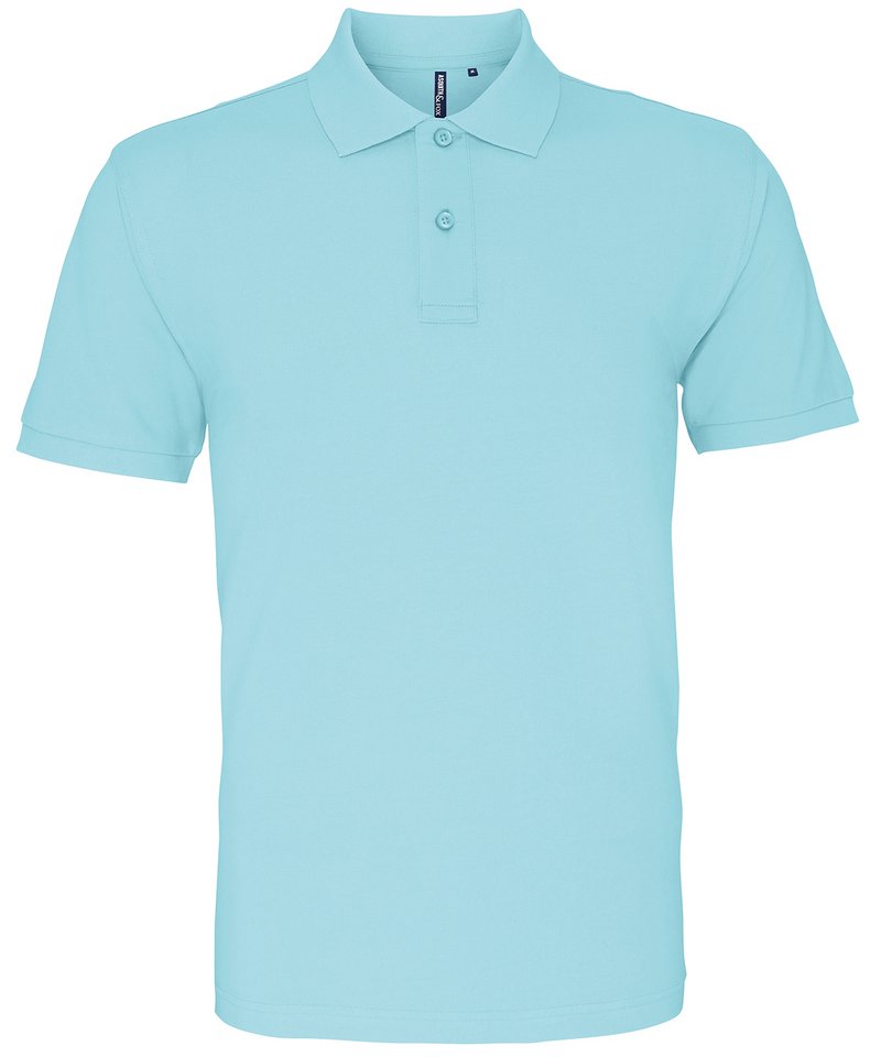 Men's Polo - (3rd Colours) in Bright Ocean by Asquith & Fox — Custom branded clothing by Print Press, featuring premium embroidery produced in our specialist print lab in the UK.