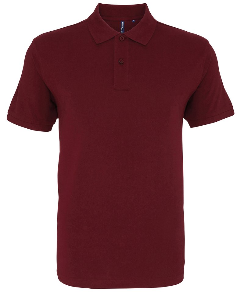 Men's Polo - (3rd Colours) in Burgundy by Asquith & Fox — Custom branded clothing by Print Press, featuring premium embroidery produced in our specialist print lab in the UK.