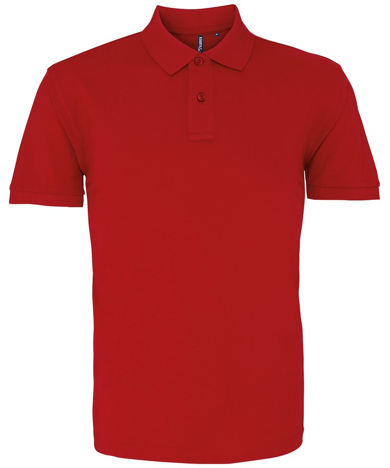 Men's Polo - (3rd Colours) in Cardinal Red by Asquith & Fox — Custom branded clothing by Print Press, featuring premium embroidery produced in our specialist print lab in the UK.