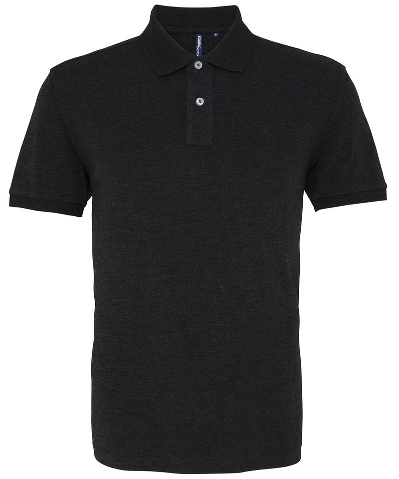 Men's Polo - (3rd Colours) in Heather Black by Asquith & Fox — Custom branded clothing by Print Press, featuring premium embroidery produced in our specialist print lab in the UK.
