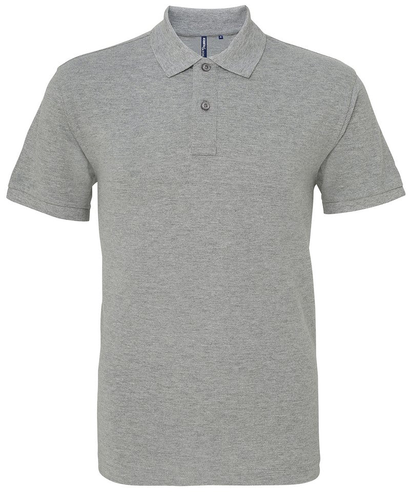 Men's Polo - (3rd Colours) in Heather Grey by Asquith & Fox — Custom branded clothing by Print Press, featuring premium embroidery produced in our specialist print lab in the UK.