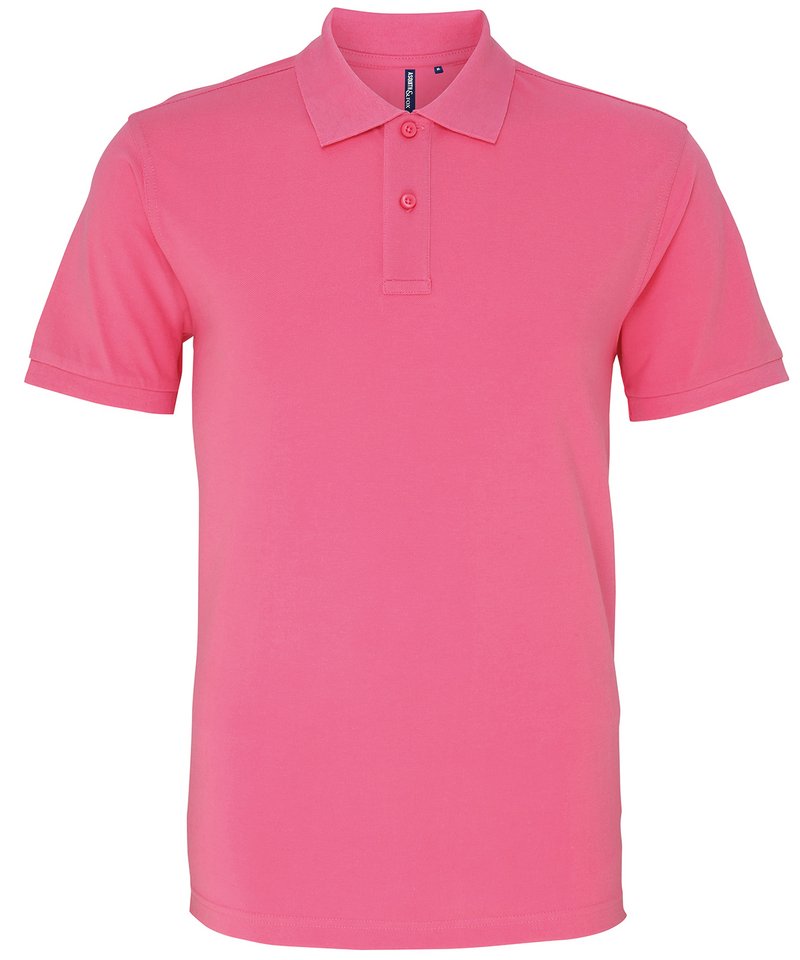 Men's Polo in Pink Carnation by Asquith & Fox — Custom branded clothing by Print Press, featuring premium embroidery produced in our specialist print lab in the UK.