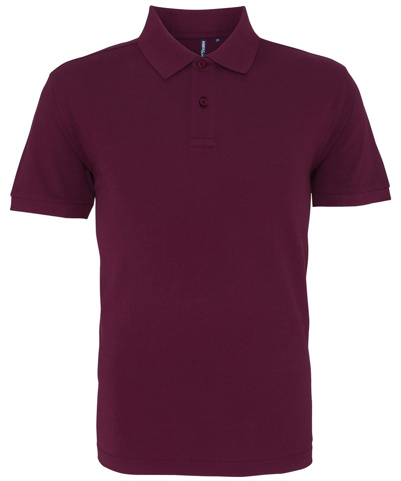 Men's Polo in Plum by Asquith & Fox — Custom branded clothing by Print Press, featuring premium embroidery produced in our specialist print lab in the UK.